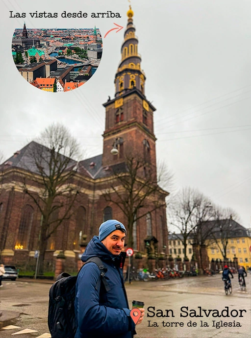 La Torre de la Iglesia de San Salvador y sus vistas, un imprescindible que hacer en Copenhague