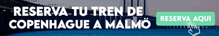 Banner para reservar billete de tren de Copenhague a Malmö
