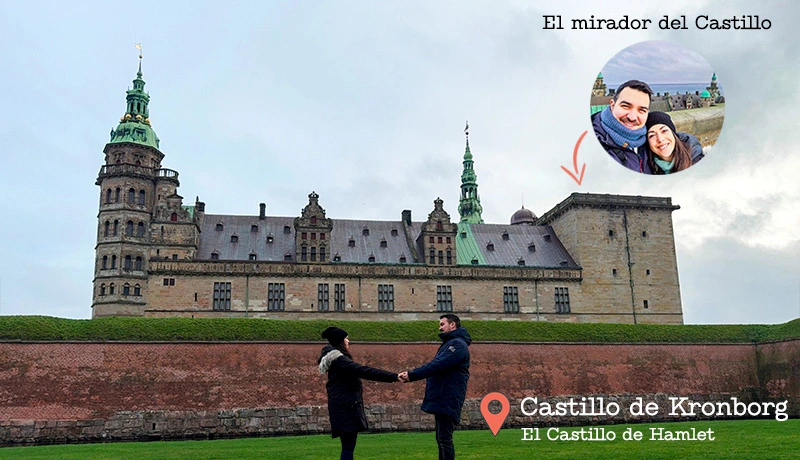 Vistas del Castillo de Kronborg desde el mirador en la excursión guiada