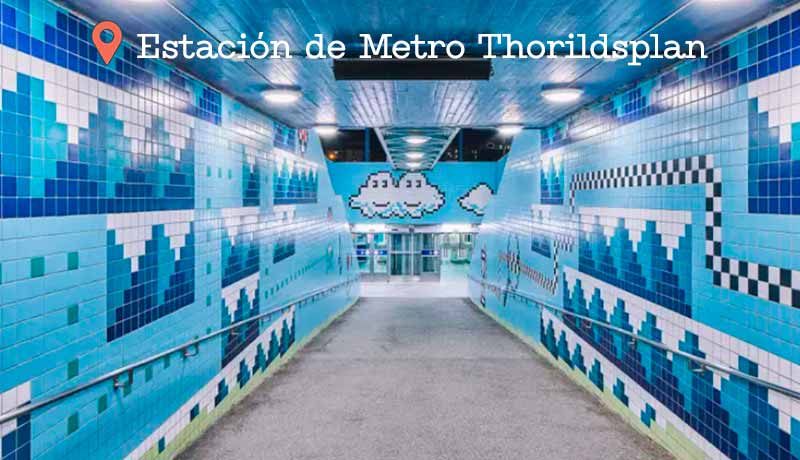 Estacion de Metro de Thorildsplan en Estocolmo