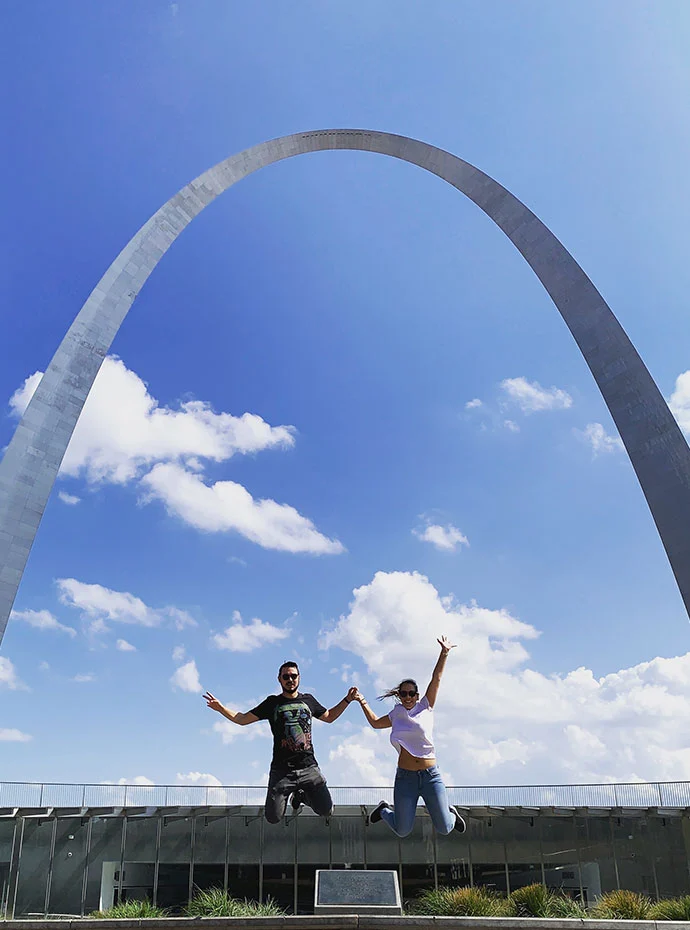 Parada de la Ruta 66 en el Gateway Arch de Sant Louis