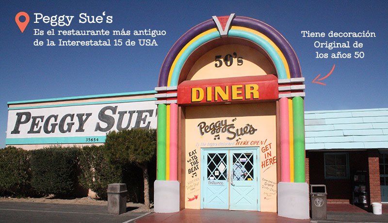 Restaurante Peggy Sue's en California, Visitado en el Road Trip por la Costa Oeste de Estados Unidos