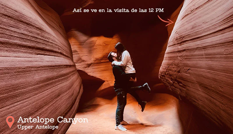 El Upper Antelope Canyon en el Tour de las 12pm