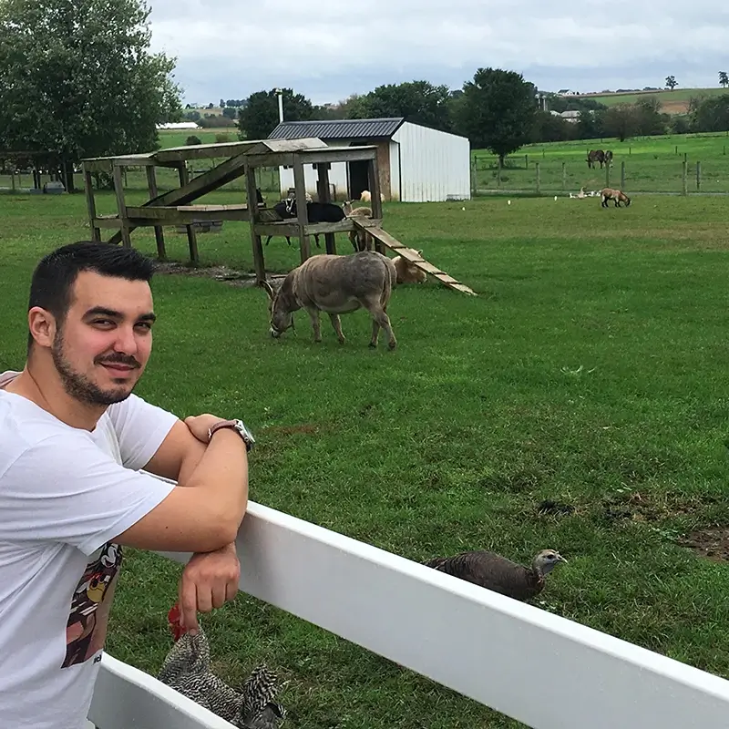 Granja con animales de granja en Lancaster County, Pennsylvania