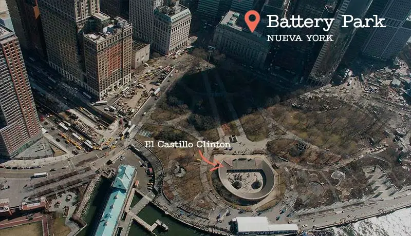 Battery Park, con vistas a la Estatua de la Libertad
