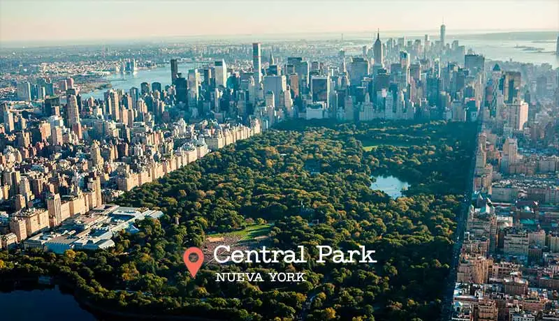 Central Park visto desde el aire, uno de los mejores parques de Nueva York