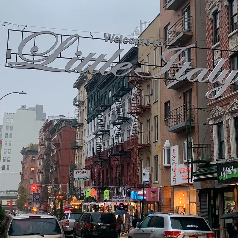 Cartel Welcome to Little Italy, Nueva York