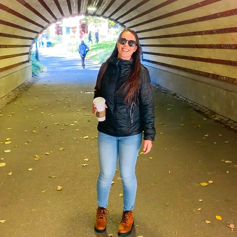 Inma en uno de los túneles de Central Park, Nueva York
