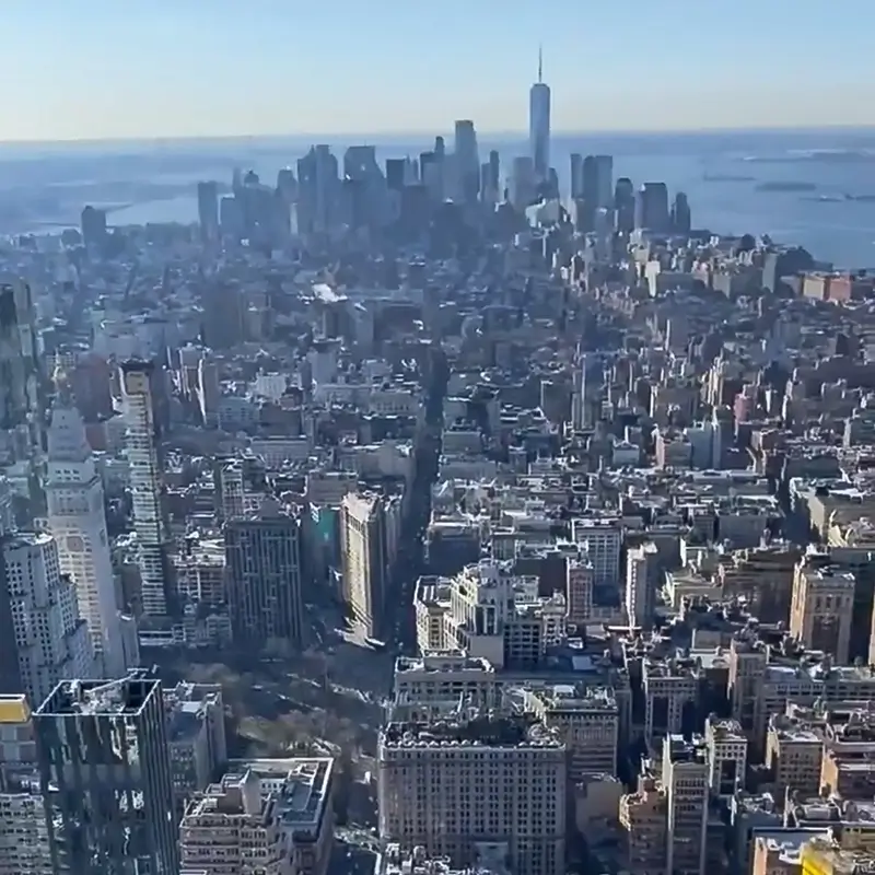 Vistas de Downtown Manhattan desde el mirador del Empire State Building