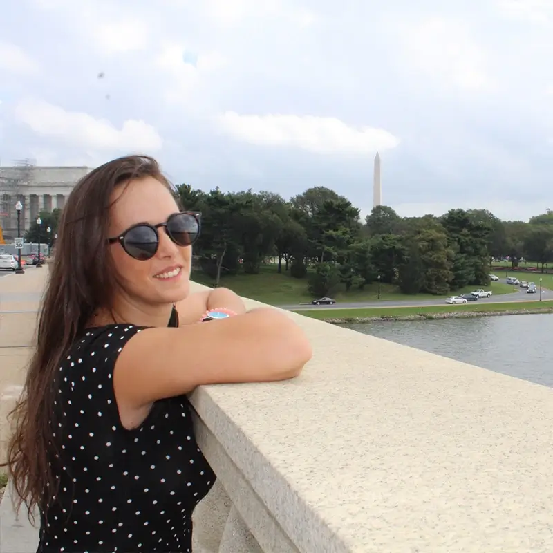 Vistas al Monumento a Washington desde el Puente Memorial de Arlington
