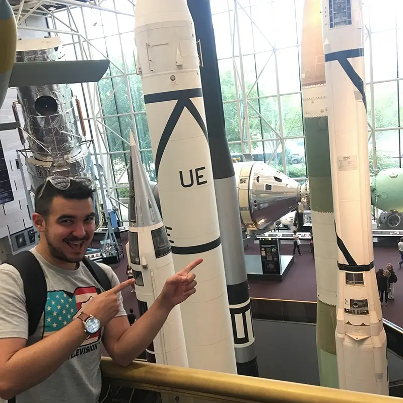 Cohetes reales expuestos en el Museo Nacional del Aire y el Espacio de Washington DC