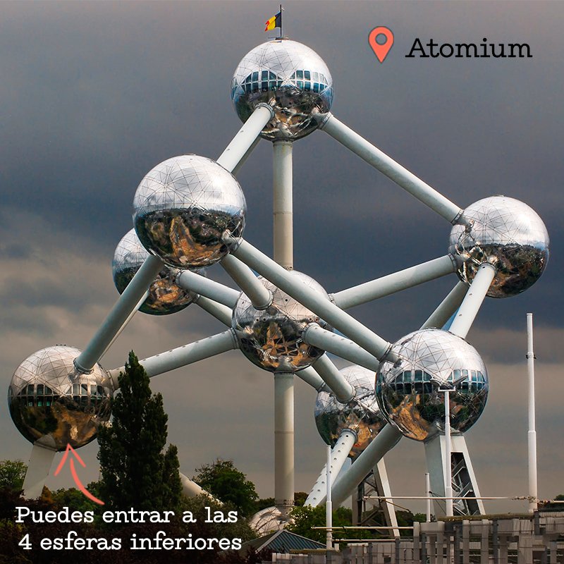 El Atomium es una de las cosas que ver en Bruselas.