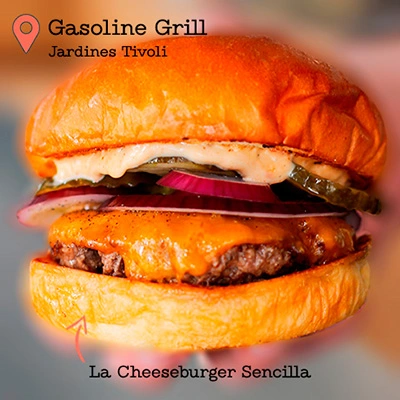 Comete una hamburguesa para cenar en los Jardines Tivoli de Copenhague