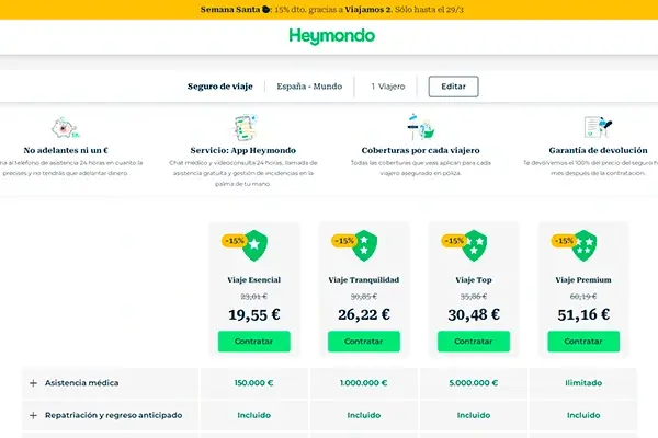 Paso 6: Elección de la póliza y coberturas extra