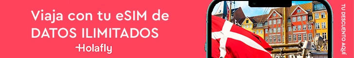 Banner de descuento para Tarjeta eSIM de Holafly en Dinamarca