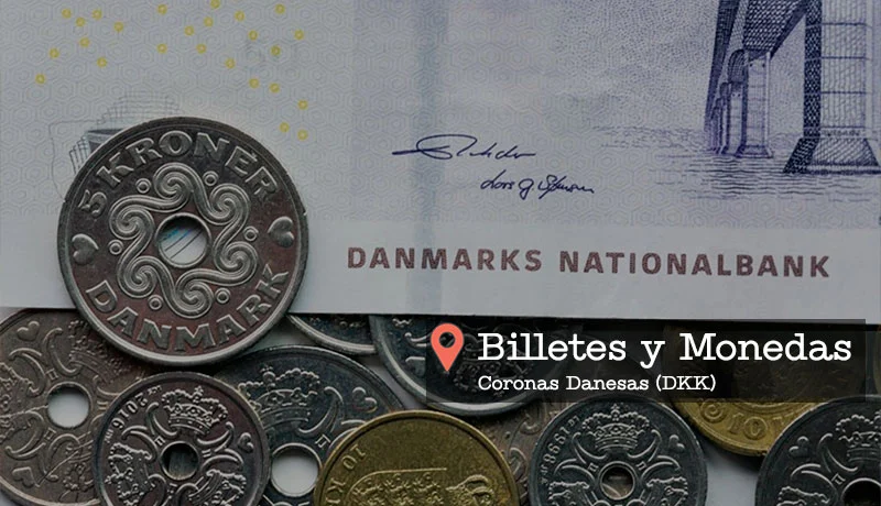 Billetes y monedas de Coronas Danesas (DKK)