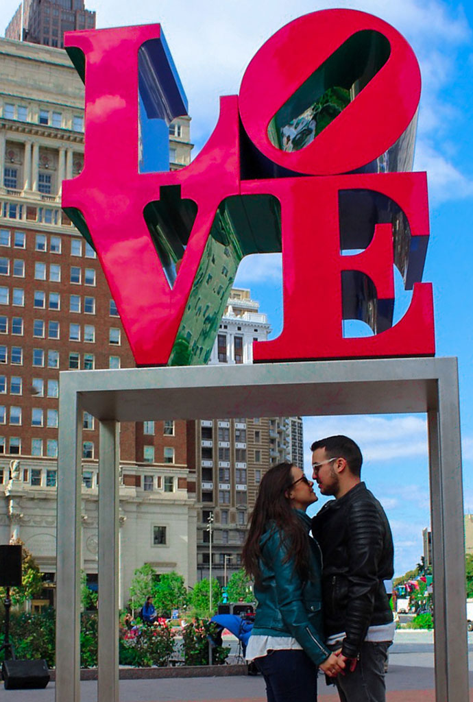 Monumento al amor en Philadephia