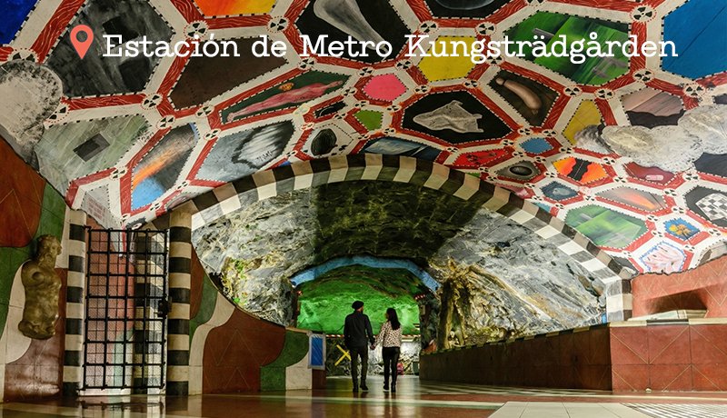 Estación de Metro Kungstradgarden Jardin del Rey Estocolmo