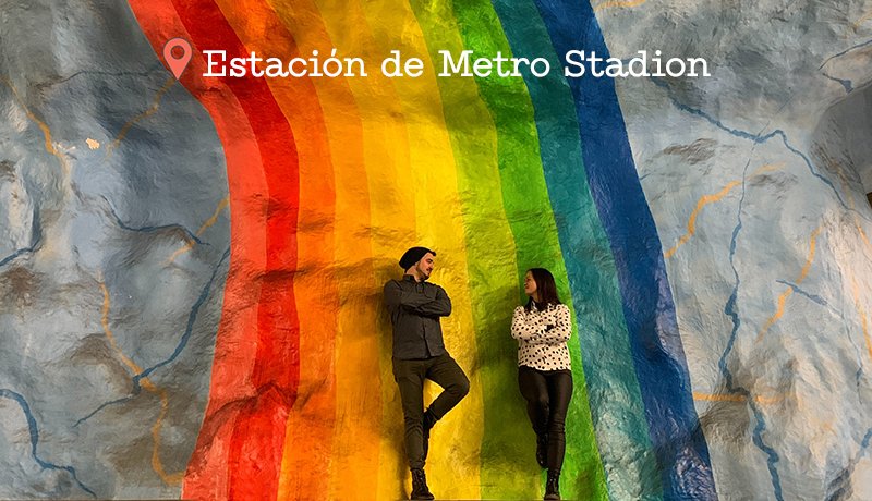 Estación de Metro Stadion Arcoiris Estocolmo