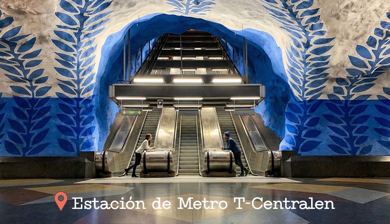 Estación de Metro T-Centralen, el epicentro del metro en Estocolmo