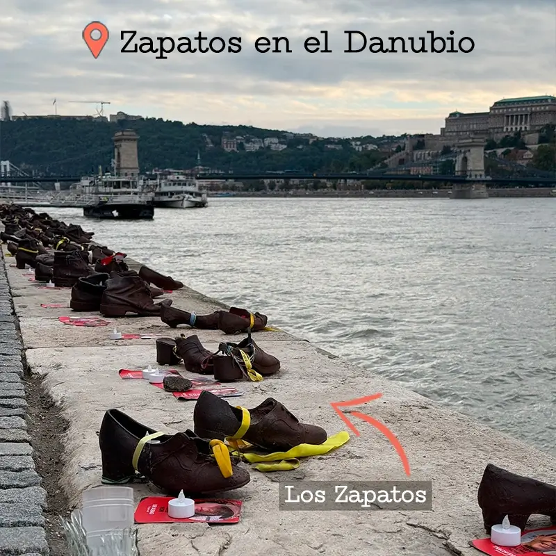El memorial de los Zapatos en la orilla del Danubio de Budapest