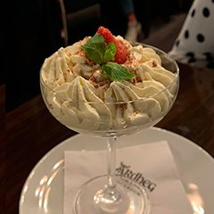 Postre helado con whisky en Ardbeg Embassy Estocolmo