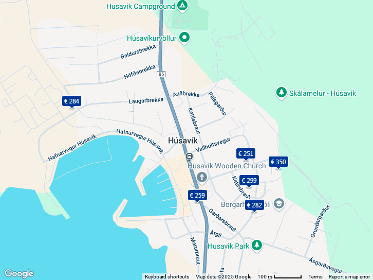 Elige tu hotel en Husavik en el Mapa