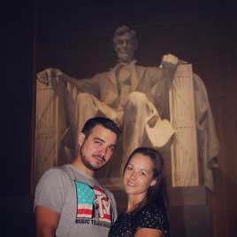 Foto de nuestro Instagram en el Monumento a Lincoln de Washington DC